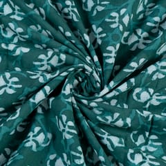 Green Cotton Batik Print