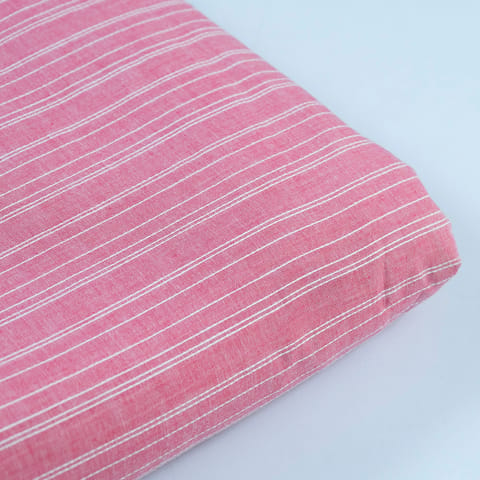 Pink Color Cotton Dobby Strips