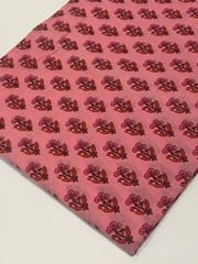 Pink base fabric with flowers