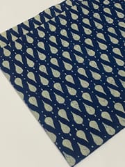 Blue base fabric with Leaves