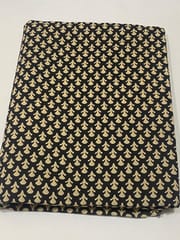 Black base fabric with yellow design
