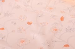 Peach color linen cotton print