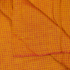 Yellow Orange Super soft Rayon Dobby Checks