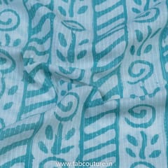 Sea Green Cotton Kantha Batik Print