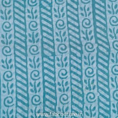 Sea Green Cotton Kantha Batik Print