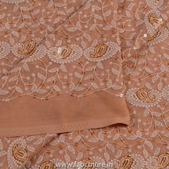 Beige Color Georgette Embroidery(50Cmt Piece)
