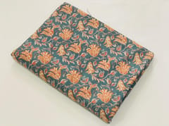 Grey base fabric with flowers