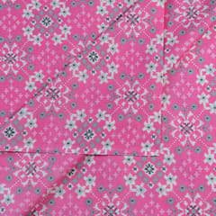 Pink Color Cotton Flex Patola Print