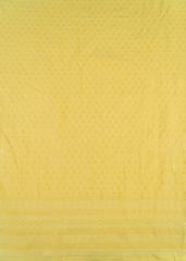 Yellow Color Rayon Chikan Embroidery