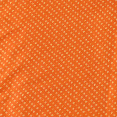 Orange Color Georgette Satin Bandhni Print