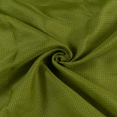 Mehendi Green Color Cotton Doria Checks