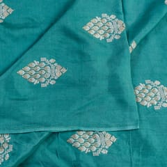 Green Color Muslin Embroidery