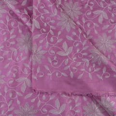 Onion Pink Color Dola Silk Embroidery