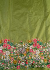 Green Organza Thread Embroidery Set
