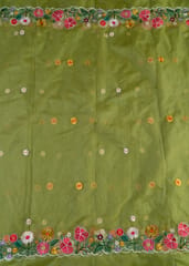 Green Organza Thread Embroidery Set