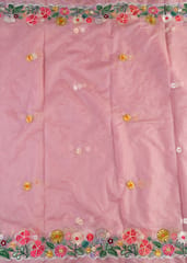 Pinkish Peach Organza Thread Embroidery Set