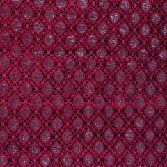 Maroon Color Velvet Thread Embroidery