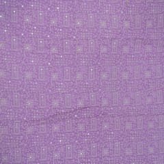 Purple Color Gerogette Thread Gota Embroidery
