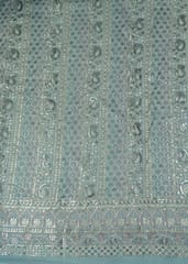 Light Blue Color Gerogette Thread Gota Embroidery