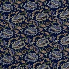NAVY BLUE WITH FLORAL  JACQUARD
