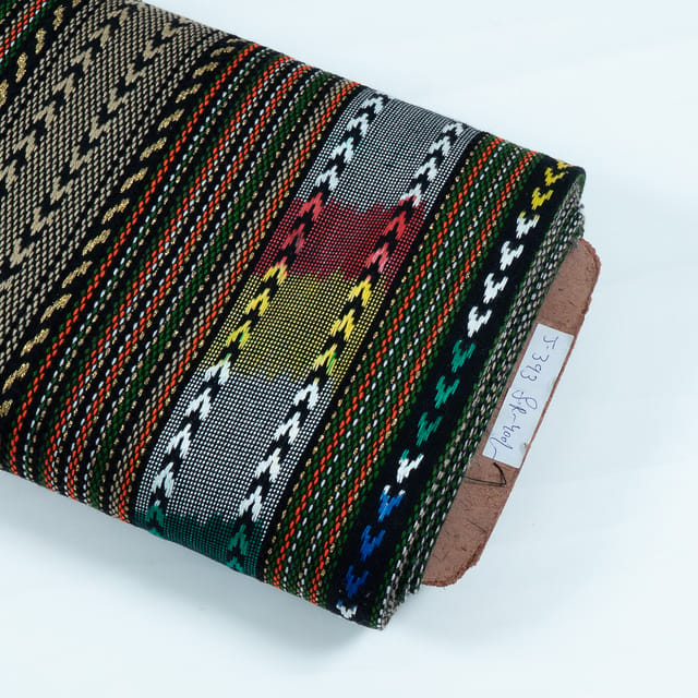 LIGHT BOWN WITH  MULTICOLOR STRIPES  JACQUARD