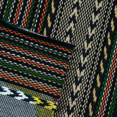 LIGHT BOWN WITH  MULTICOLOR STRIPES  JACQUARD
