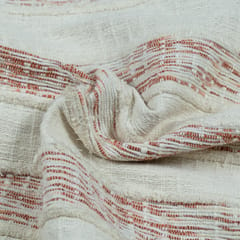 WHITE WITH RED STIPES JACQUARD