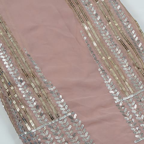 Onion Pink Color Georgette Embroidred Kali