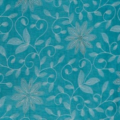 Firozi Color Dola Silk Embroidery
