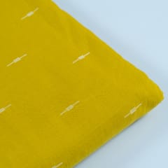 Yellow Color Cotton Jacquard Dobby Booti