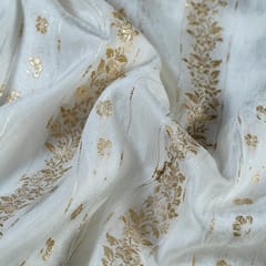 Dyeable Monga Silk Zari Jacquard Embroidery