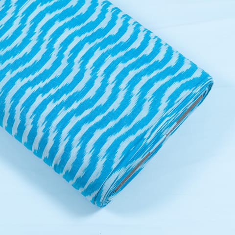 SKY BLUE WITH WHITE IKAT