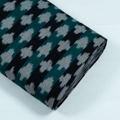 BLACK WITH GREEN GREY IKAT