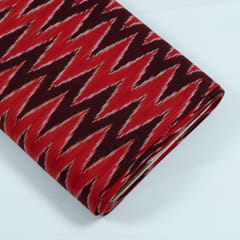 BROWN WITH RED ZIGZAG