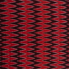 BROWN WITH RED ZIGZAG