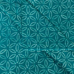 Firozi Color  Cotton Voil Bandhani Print (1.50Cm Piece)