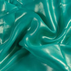 Sea Green Color Shimmer Georgette Foil
