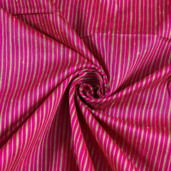 Majenta Color Khadi Silk Stripes