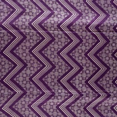 Purple Color Mashru Silk Ajrakh Print