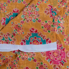 Yellow Color Georgette Print With Embroidery