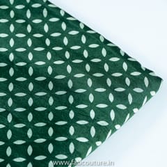 Green Color Mashru Silk Ajrakh Print (1Meter Piece)