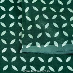 Green Color Mashru Silk Ajrakh Print (1Meter Piece)