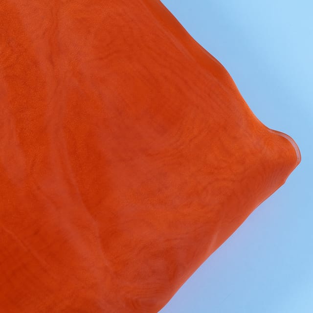 Orange Color Poly Organza