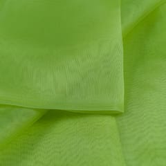 Parrot Green Color Poly Organza