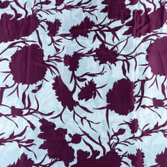 Wine Color Zara Satin Print Set