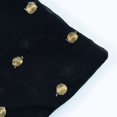 Black Color Georgette Embroidery(1.70 Meter Piece)