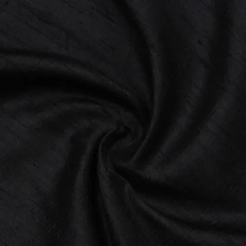 Black Raw Silk