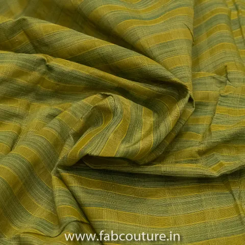 Green Chanderi Silk Stripes