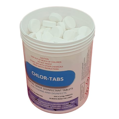 Medipro Chlor Tablets, 1 tablet per litre to give 1000ppm, carton of 6