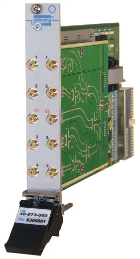 Dual 4 to 1,3GHz,50Ohm,PXI RF Multiplexer,SMBTerminated, 40-873-002
